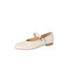 Mode Neue Frühling/Sommer Echtleder Damen Schuhe Schuhe mit runder Spitze für Damen Mode Nieten Mary Jane Schuhe Niedriger Absatz Damen Pumps