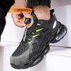 Neue Luftpolster Arbeitssicherheitsschuhe Anti-Smash Anti-Puncture Sicherheitsschuhe Herren Stiefel Stahlkappenschuhe Drehknopf Arbeitssneaker