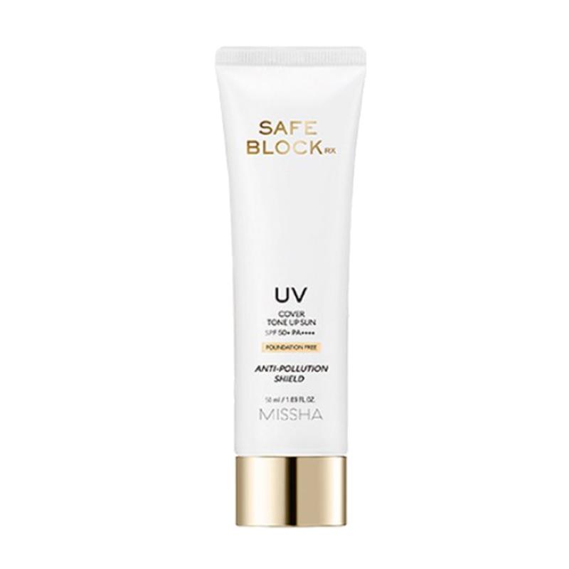 MISSHA Safe Block RX UV Rosy Tone Up Sun Cream SPF50+ PA++++ Brightening Facial Sunscreen 50ml