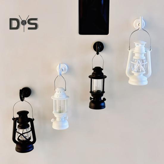 Lampa de Noapte LED Lampă cu Petrol Strălucire Delicată Fără Pâlpâire Alimentată cu Baterii Mini Felinar Retro Agățat cu Cârlig Magnetic