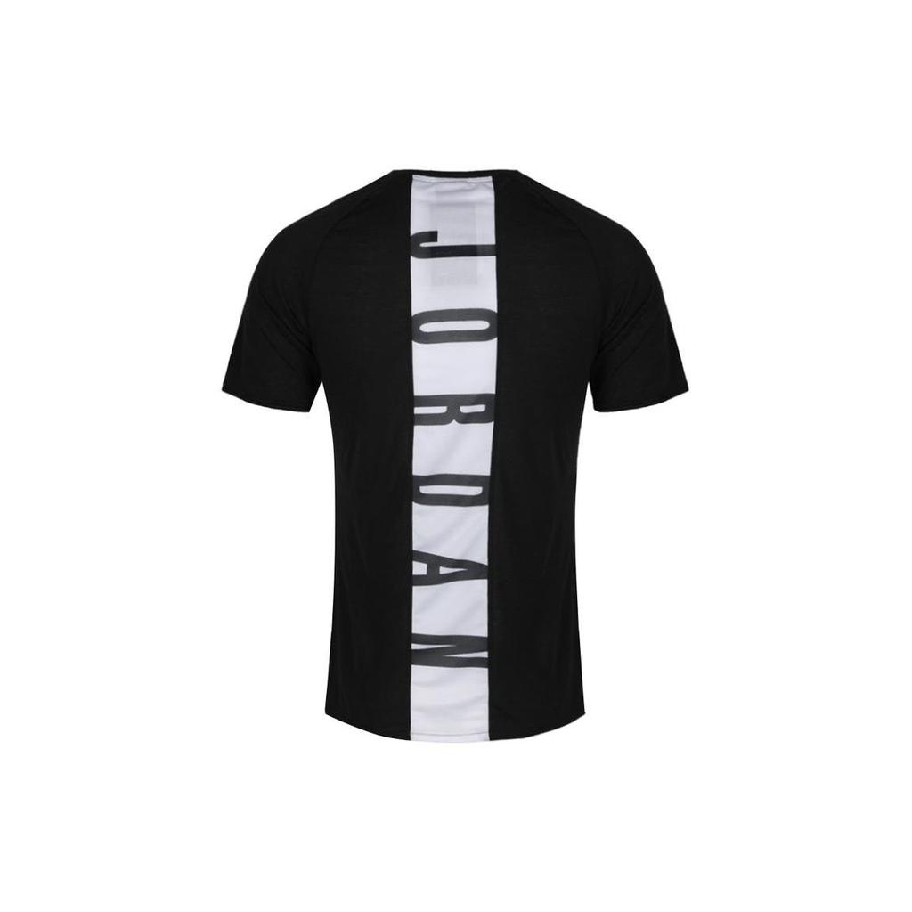 Jordan T Shirts Men's Black Crew Neck Moderate Straight Fit 889714-013