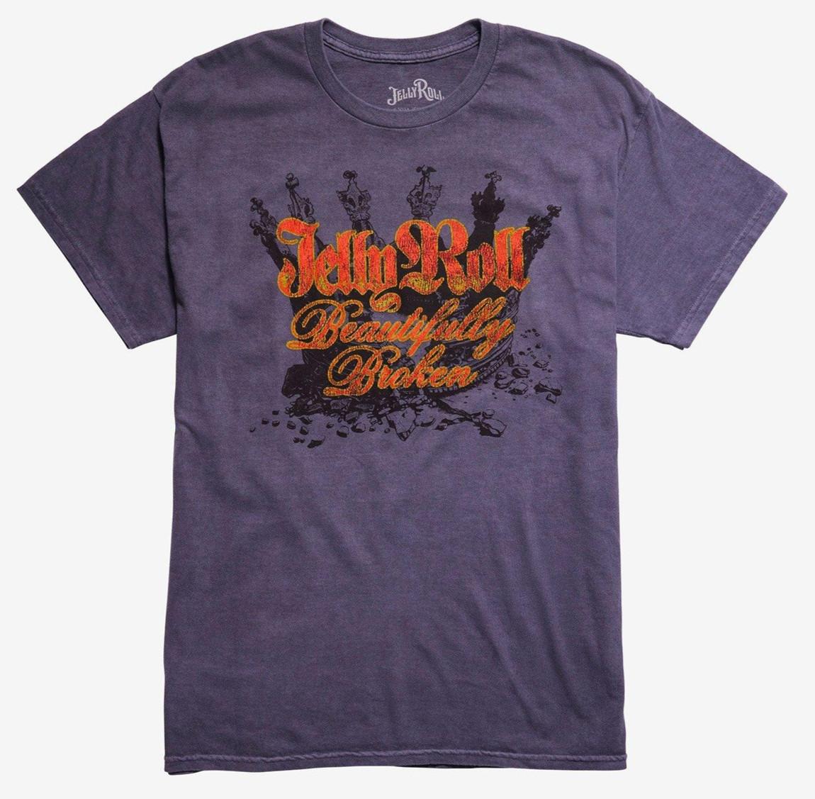 26 Jelly Roll Beautifully Broken T-Shirt New Unisex T-Shirt XXL