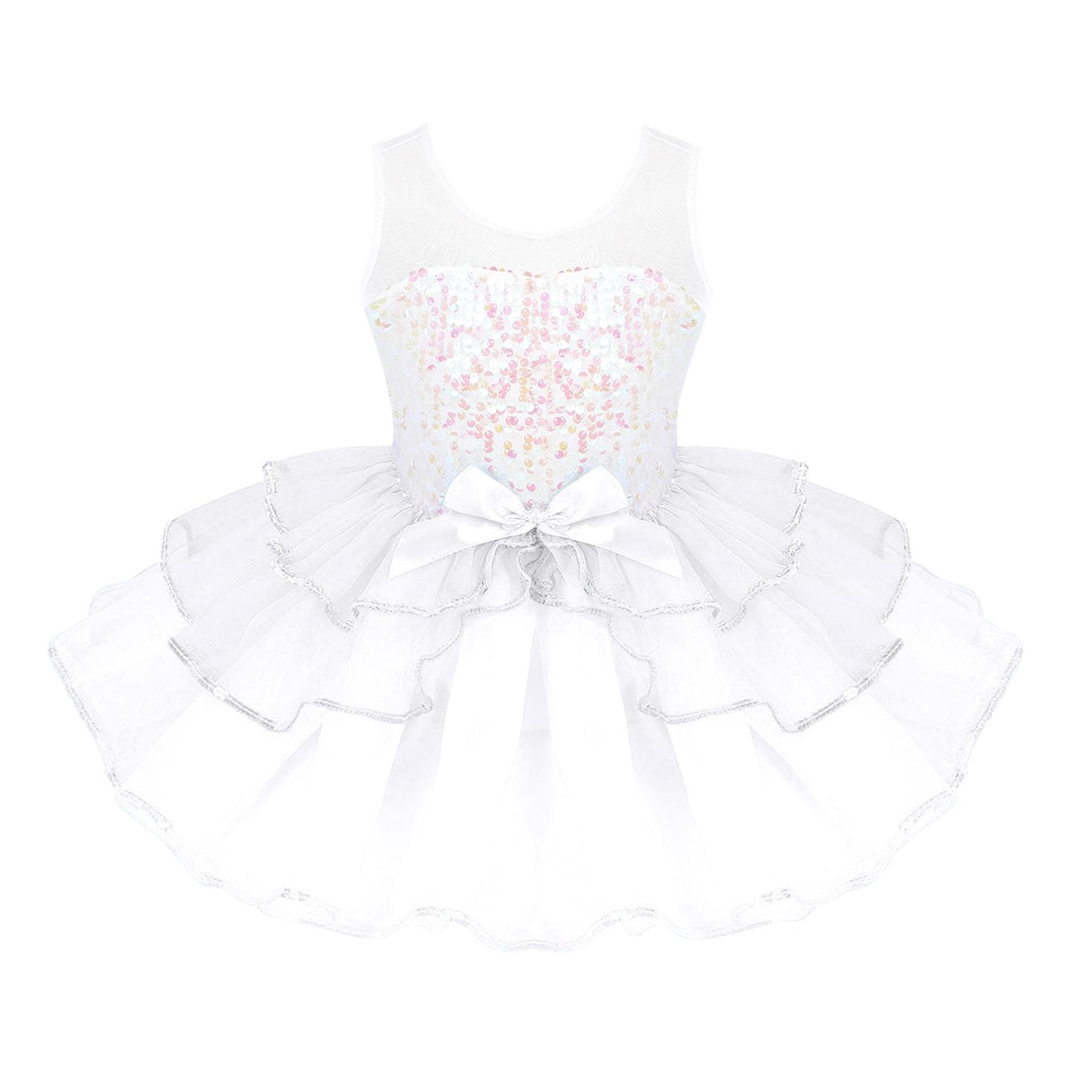 

Дитяча балетна сукня-пачка з блискітками для дітей, танцювальне плаття з бантом без рукавів, балерина, танцювальний костюм для вистави 2-3 Years