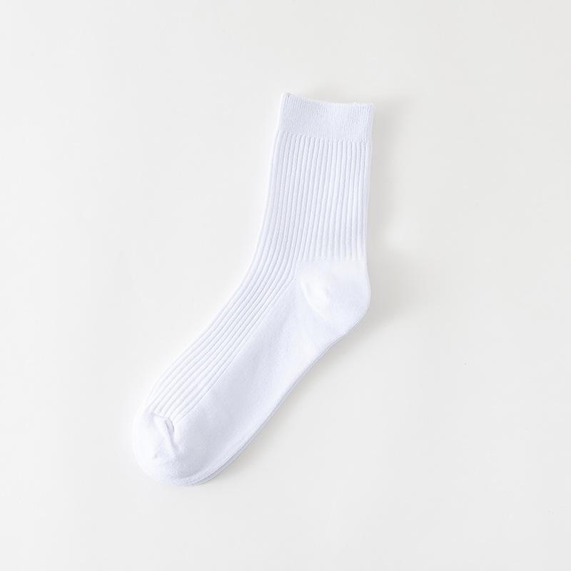 Men's Autumn and Winter New Style All Match Pure Color Cotton Commercial Smoke Tube Socks