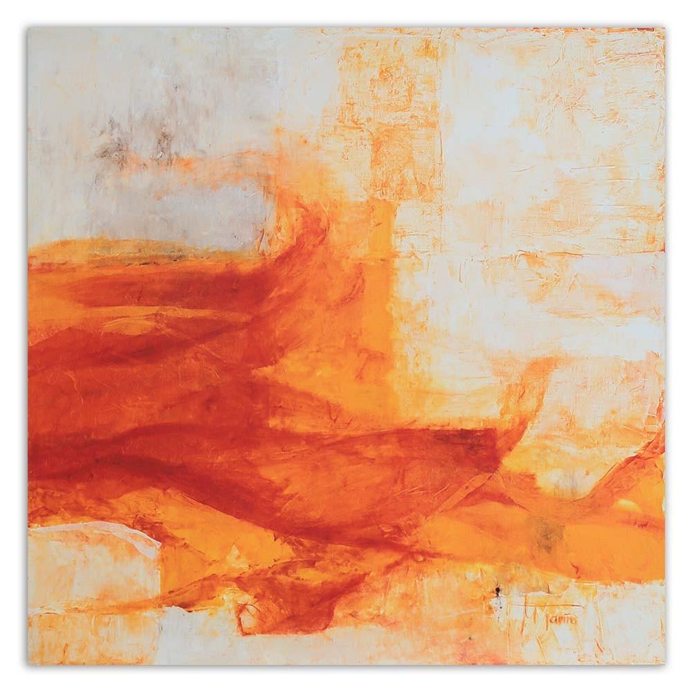 Canvastavlor Orange abstraktion