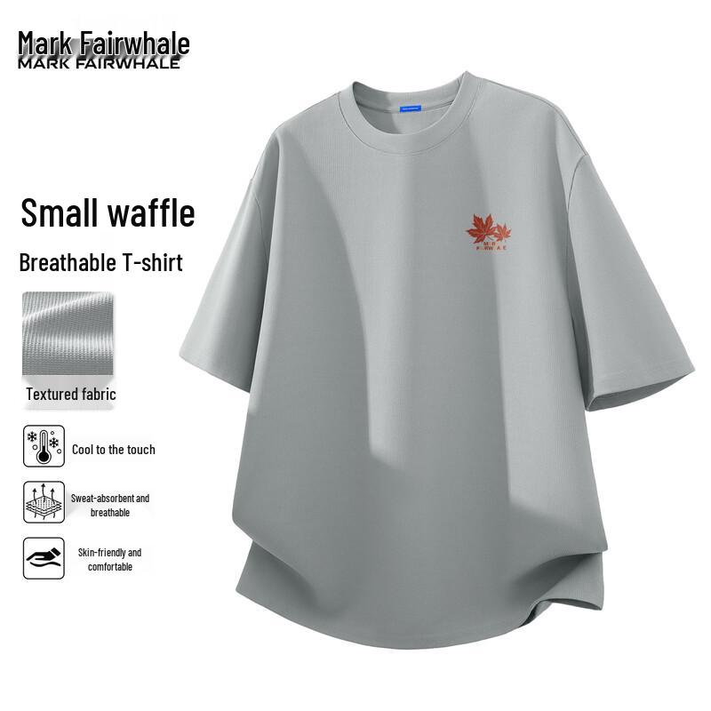 

Fairwhale Men s 2026 Summer Ice Silk Waffle T-Shirt L