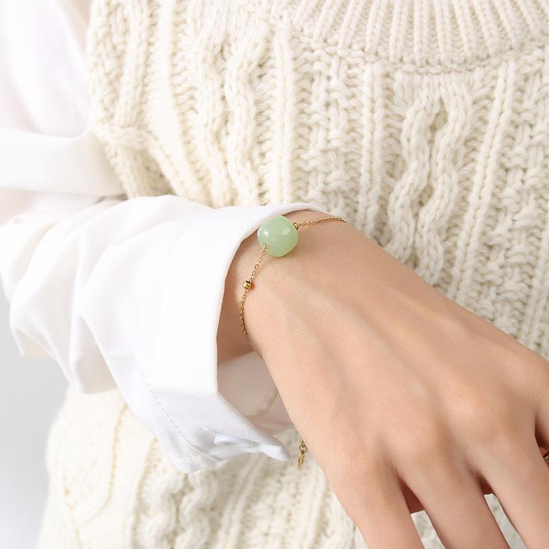 

Национальный древний стиль простой и универсальный хэтянь нефрит кулон ожерелье ретро универсальный браслет комплект ювелирных изделий P123-E034