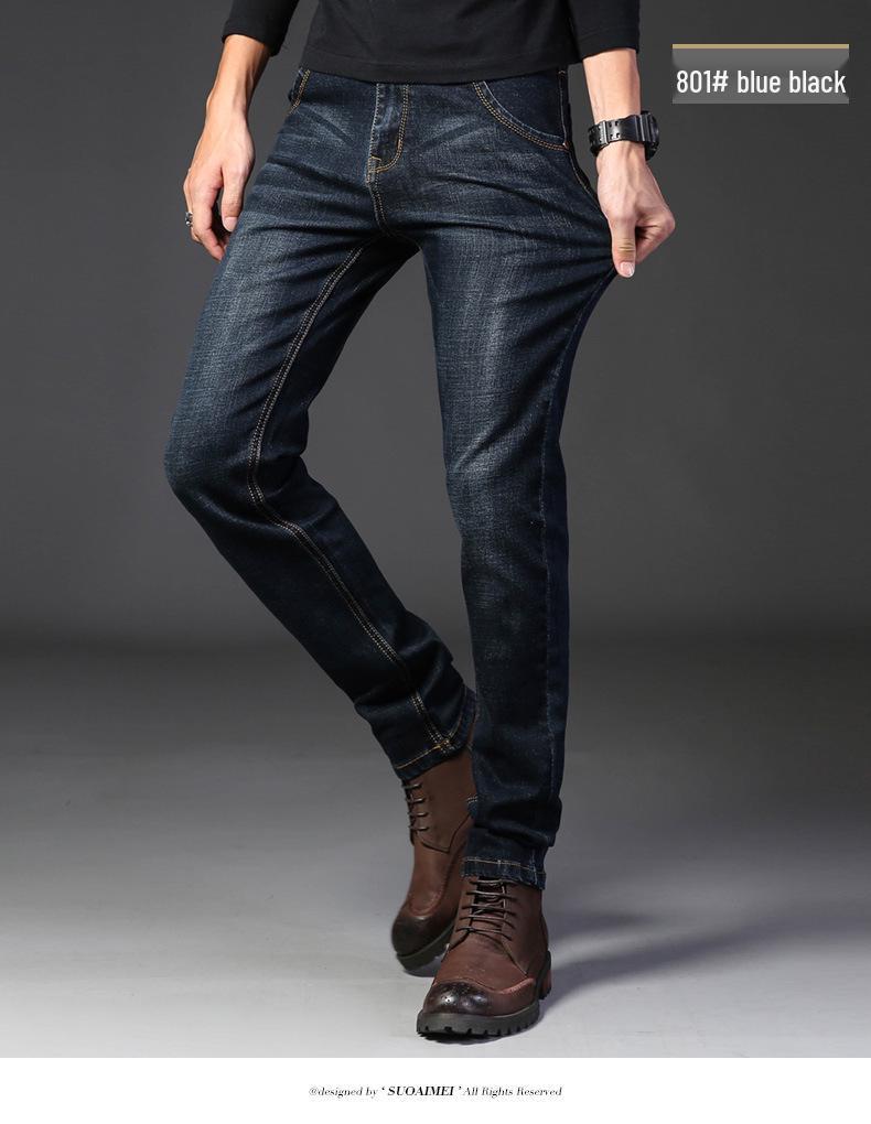Men's Plus Size Loose Fit Straight Jeans - Durable Casual Wear