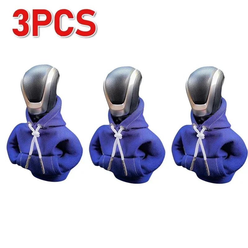 NEW 1/3/5pc Gear Shift Mini Hoodie Cover Shift Cover Gear Handle Decoration Fits Manual Automatic Car Shift Lever Interior Decor