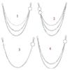 4pcs Pants Chain Multi Layer Wallet Chain Charm Jeans Chains Pocket Punk Chain Hip Hop Rock Style Chains for Women Girls
