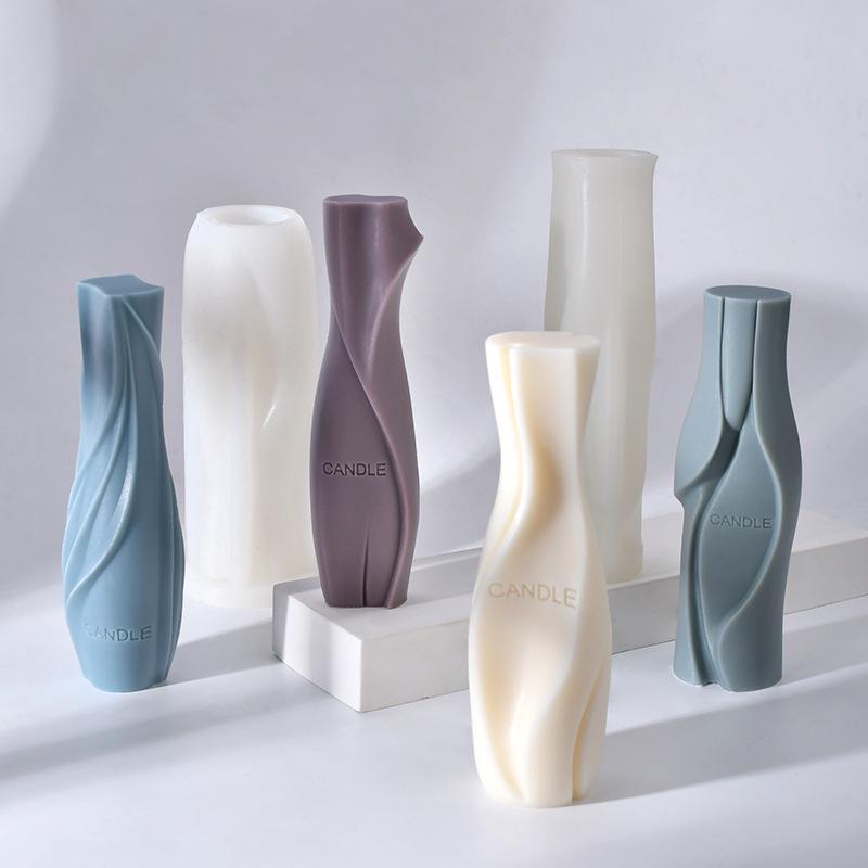 Sanshin Vase-Shaped Scented Candle Mold for DIY Perfume Bottle and Plaster Diffuser Stone Ornaments