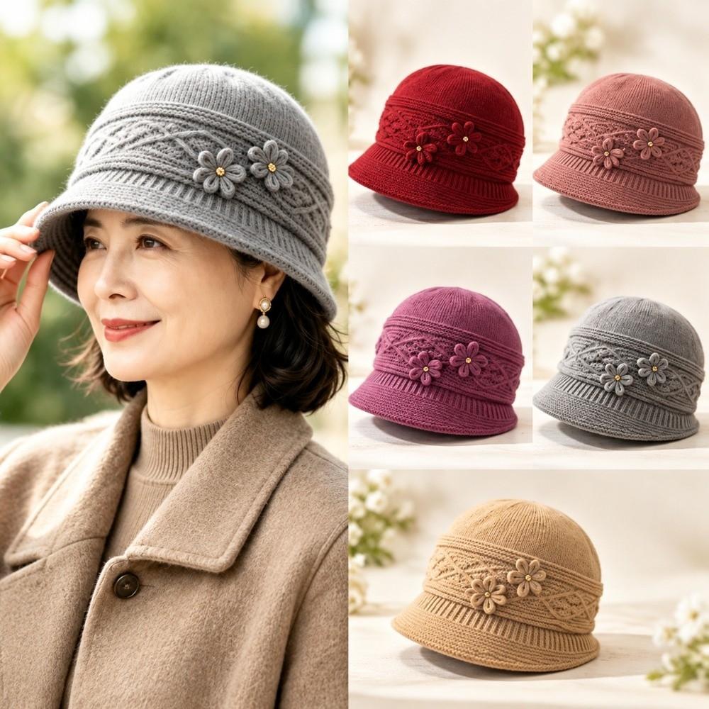 Windproof Winter Bucket Hat Thickened Fisherman Hat Gift Ready Knitted Beanie Outdoor