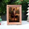 Halloweenové magnetické dekorace 3ks Vánoční rozsvěcující rámeček Magnet na ledničku, Vintage dřevěný magnetický držák na obrázky pro skříňku
