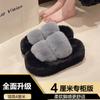 Open Toe Fluffy Slippers Indoor Warm Fur Female Slides Fashion Plush Women House Shoes Women Winter Fuzzy Slippers