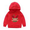 Children's Red Santa Claus Pattern Printed Hoodie Boys Girls Comfortable Outdoor Autumn and Winter Long Sleeve Pullover