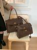 2025 Women's High-End Retro Matte Platinum Handbag: Trendy, Large Capacity Niche Underarm Commute Bag
