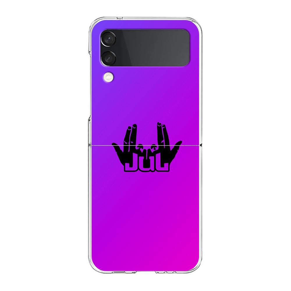

Phone Case For Samsung Galaxy Z Flip 3 4 5 Hard Folding Clear PC Bumper JuL Rapper For Samsung Z Flip 6 Cover Samsung Z Flip 4