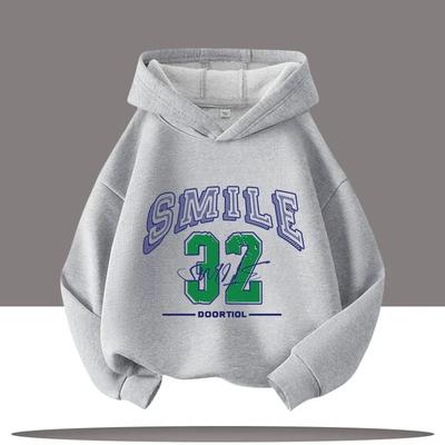 Herbst Winter Buchstaben Druck Kinder Warm Kinder Kapuzenpullover Kind Freizeit Sport Pullover