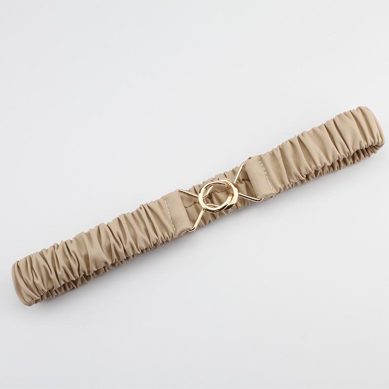 Same Decorative Dress Elastic Wide Belt Female Simple With Skirt Elastic Belt