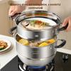 maxcook MCZ1536 34cm 304 Stainless Steel Steamer Pot
