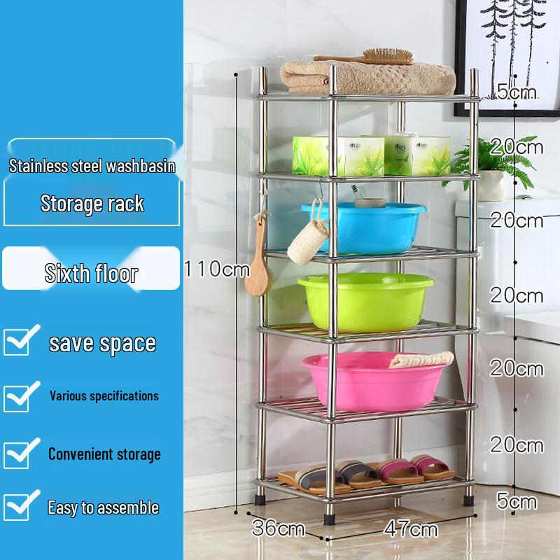 FATTBAO Edelstahl Mehrschichtiges Bodenregal