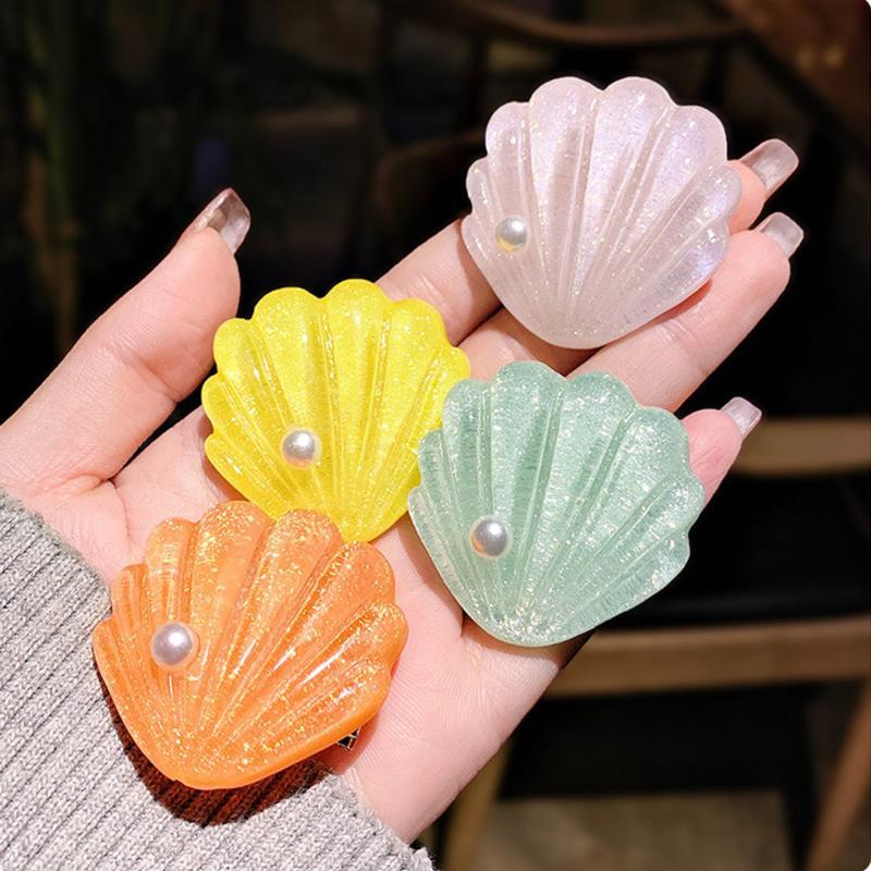Lindas Pinzas para el Cabello de Estrella de Mar, Concha y Pato 2 Piezas Elegantes y Dulces Pasadores para el Cabello para Mujeres Salidas Diarias Viajes a la Playa Accesorios para el Cabello