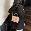 Trend Printing Simple Portable Box Bag Women's New Fashion Foreign Style Shoulder Messenger Bag