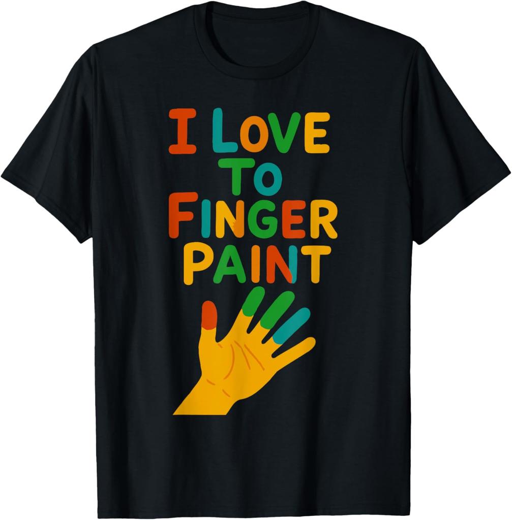 I Heart Love To Finger Paint Im Paint Cute Couples Valentines Day Unisex and Womens Gender Gift Tshirt Harajuku Vintage Top