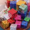 6/30PCS Large Christmas Foam Boxes Xmas Tree Colorful Square Hanging Gift Boxes DIY Christmas New Year Party Ornament Supplies