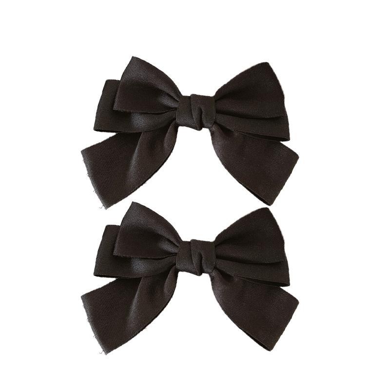 Satin solid color bow hair clip women Korean fashion duckbill clip hair clip hair accessories