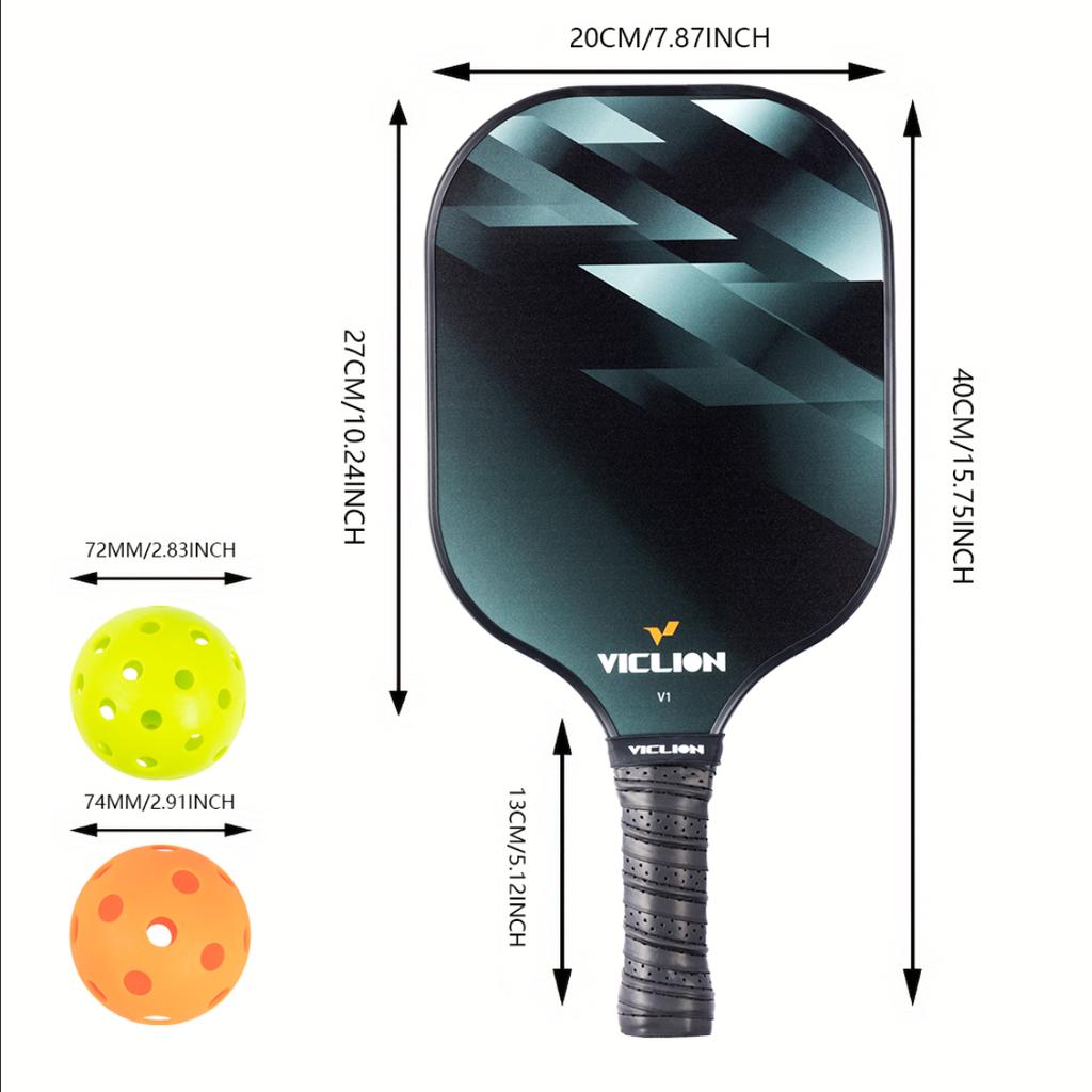 Pickleball-Schläger 2er-Set, Fiberglas-Pickleball-Set mit Pickleball-Schlägern und Tragetasche, Pickleball-Geschenke für Anfänger, Pickleball-Schläger-Set