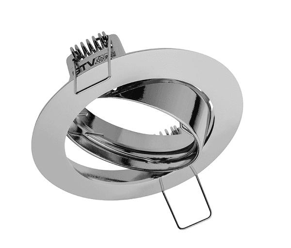 Ceiling Spot Lamp Porto-K Ip20 Round Inox With Regulation - V-Pran5-02