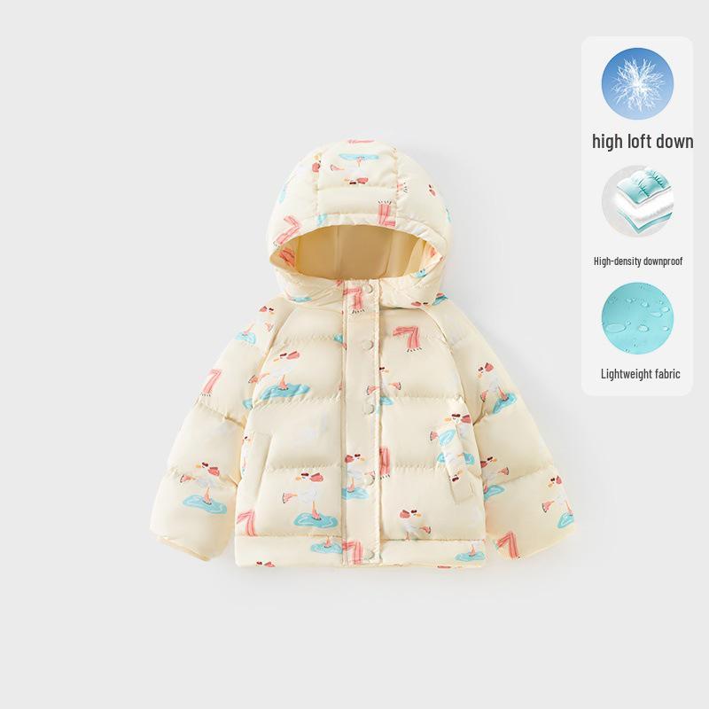 Infant Hooded Down Jacket - Warm Autumn/Winter Baby & Toddler Outerwear 110cm