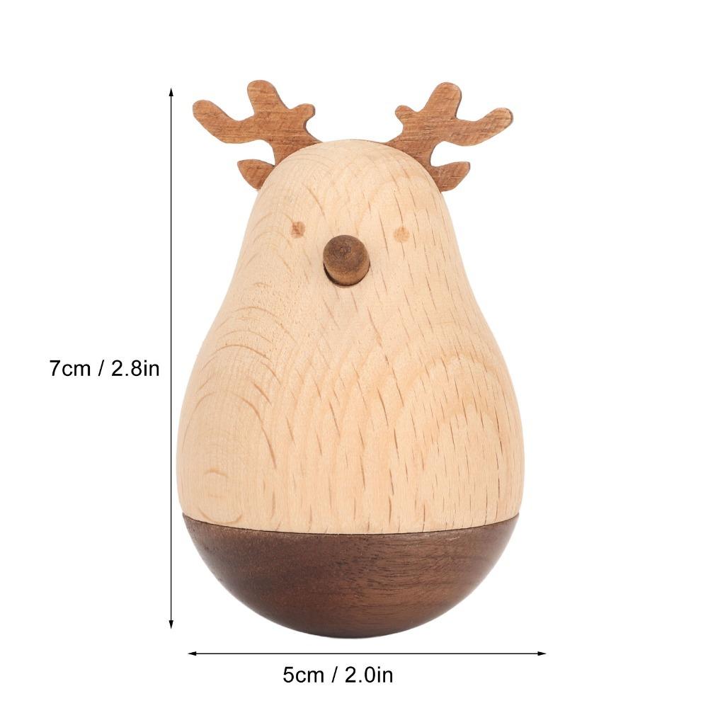 Wood Roly Poly Durable Wooden Tumbler Portable Decorative  Home Decor