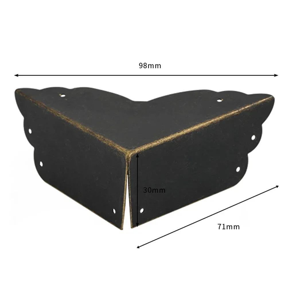 4pcs Corner Guard Antique Wrapped Corners Decorative Jewelry Chest Wine Gift Box Wooden Case  Furniture Corner Protector Cover