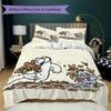 Simon's Cat Muster Bettwäsche Steppset Steppbezug Kissenbezug Heimdekoration Geburtstagsgeschenk (1 * Bettbezug + 2 * Kissenbezug ohne Füllung)