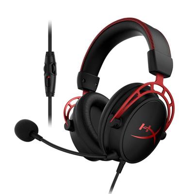 Auriculares para juegos HyperX Cloud Alpha con control de volumen en línea y caja incluida, color rojo HX-HSCA-RD/AS, datos originales adicionales (4P5L1AB#UUF)