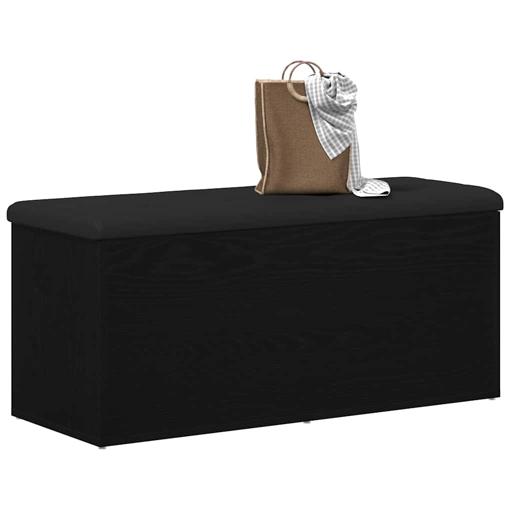 Storage Bench In Black Oak Look 102 X 42 X 45 Cm