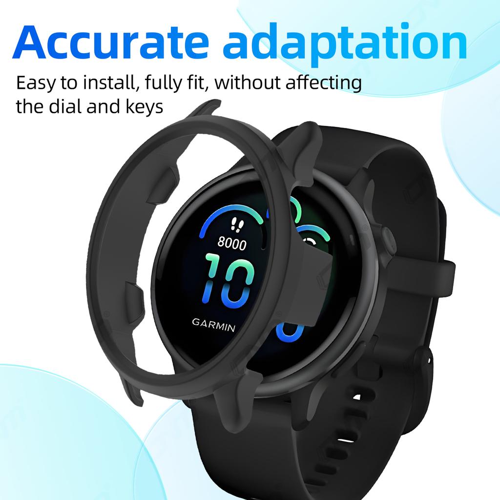 PC Hard Case for Garmin Vivoactive 6, Shockproof Bumper Shell Protective Cover for Garmin Vivo Active 6 Smartwatch Accessories