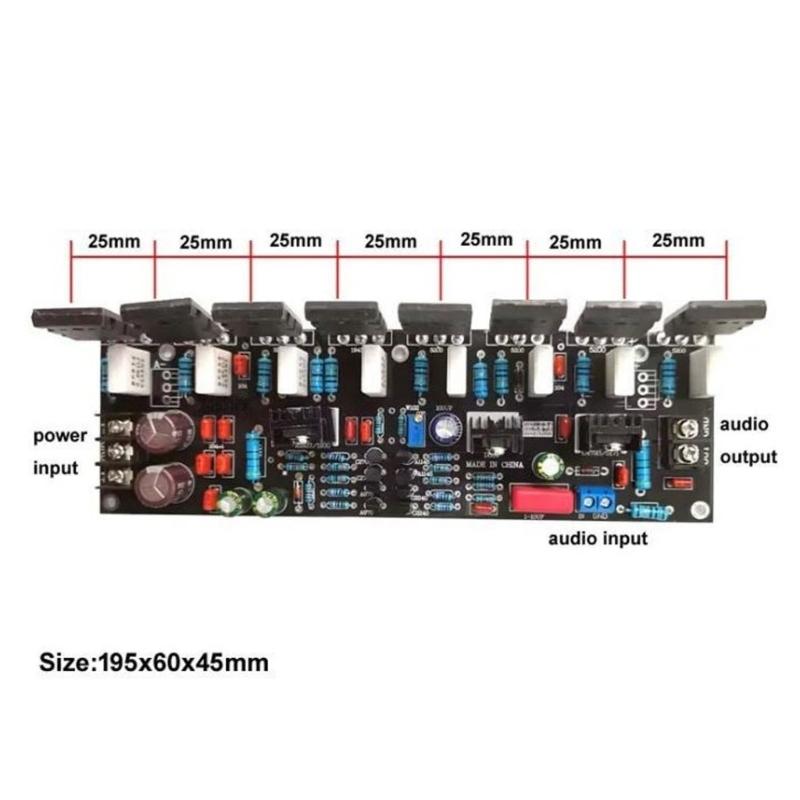 Large Power Mono 400W Sound Amplifier with A1943 C5200 Transistors Simple Installs for Professional Sound Systems