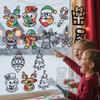 12-pack Jul Fönsterdekorationer Handgjorda DIY Papperskonst Hantverkssats Fönsterbilder Hantverksmallar för Vägg- och Rumsdekoration