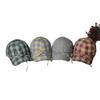 Niche design casual plaid bow baseball hat versatile big head circumference showing face small sunshade cap