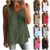 Ärmelloses Damen-Tanktop mit Cut-Out, lockere Passform, lässig, einfarbig, leicht, Sommerbluse für den Alltag