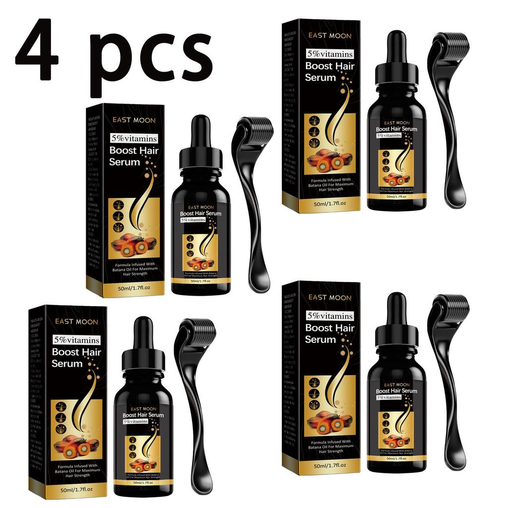 1 Set East Moon Hair Growth Essence with Roller ,Anti Hair Loss Essence Product, Rapid Treatment, Prevent Hair Thinning, Drying,Thick Hair Growth