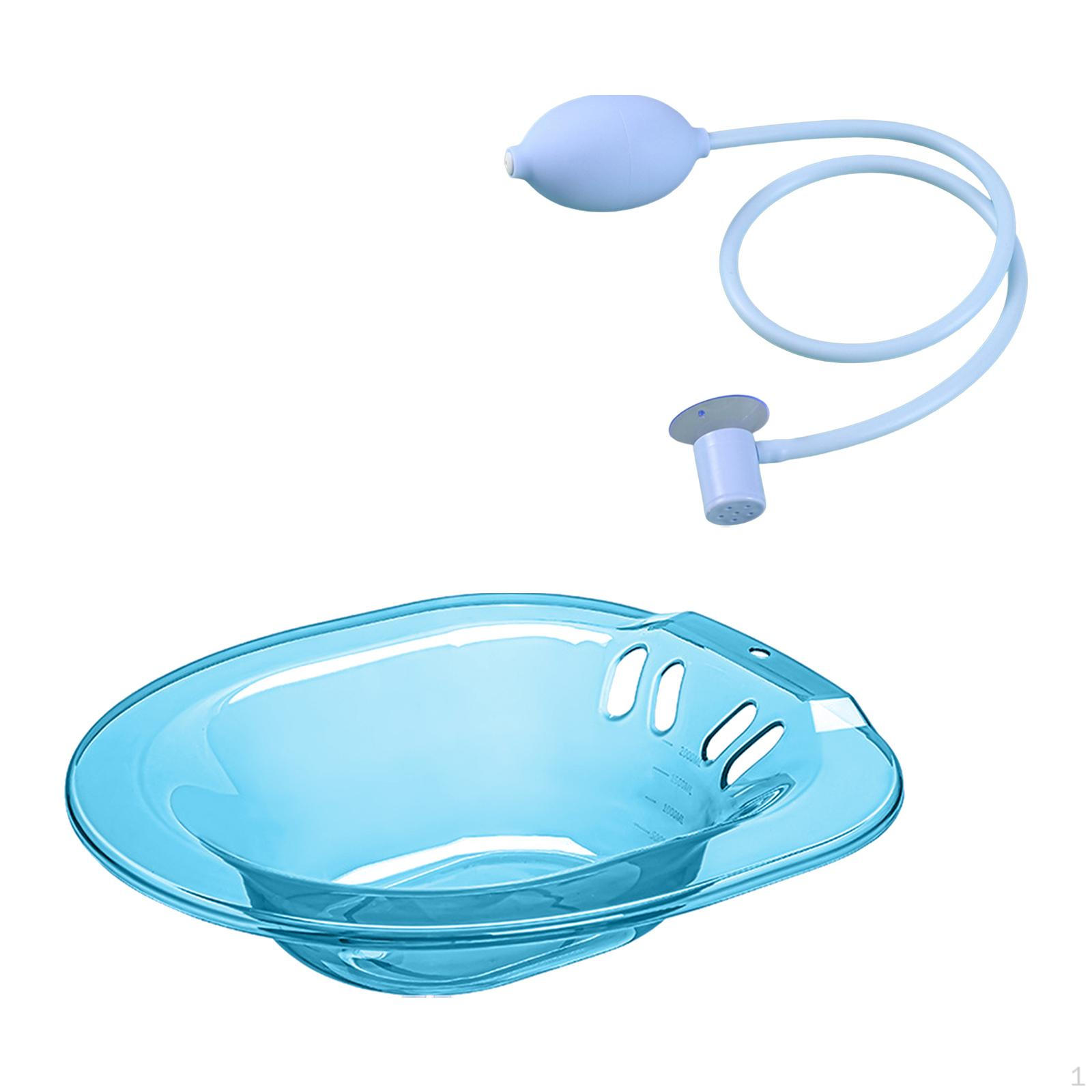 

2000ml Toilet Sitz Bath with Flusher for Hip Basin And Bidet Blue with Flusher