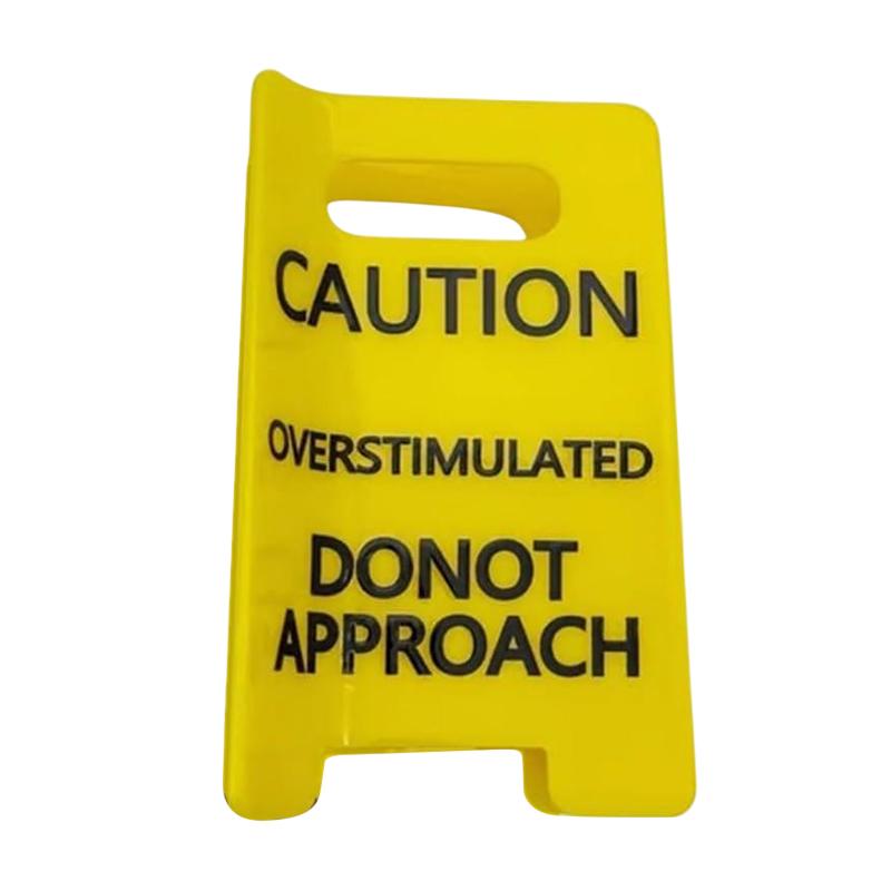 Funny Hairs Clips Caution Overstimulated Sign Hair Claw Clip Hold On Partner Im Over Stimulated A Little Signs To Say I Love You жёлтый