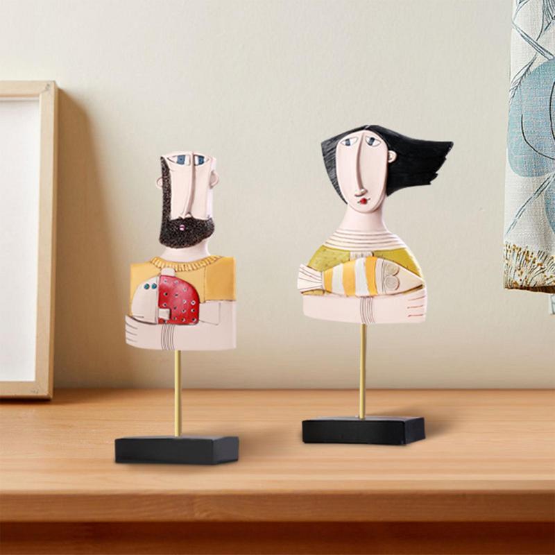 Abstract Face Statue Abstract Human Face Resin Sculpture Statue Creative Handcrafted Modern Resin Sculptures Abstract Face Art