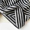 0% all wool striped knitted hat stacking hat women's autumn and winter bag head cold hat versatile warm hat