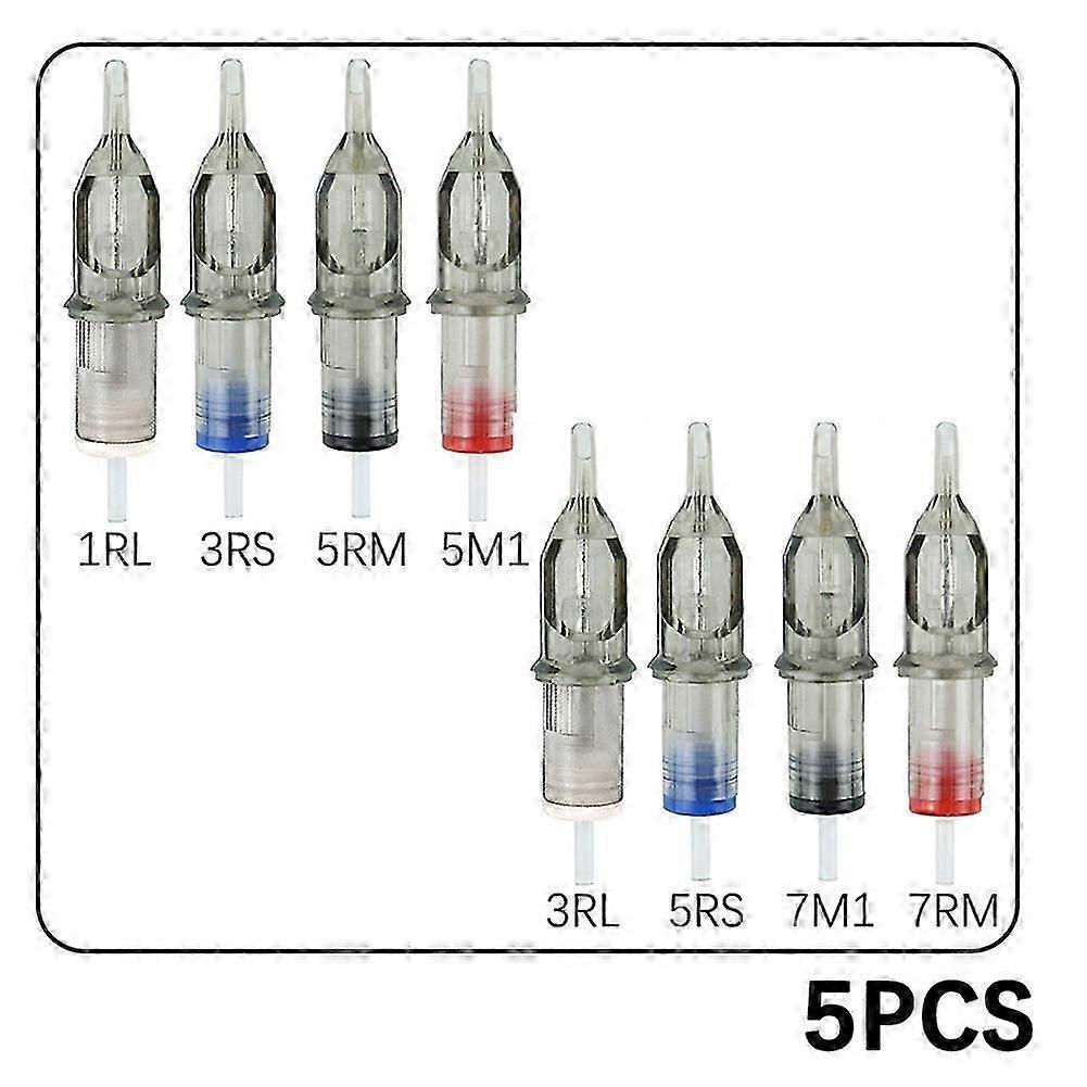 40pcs Mixeds Tattoo Needles 1RL/3RL/3RS/5RS/5M1/7M1/5RM/7RM Taper Membranes Tattoo Needle Cartridges