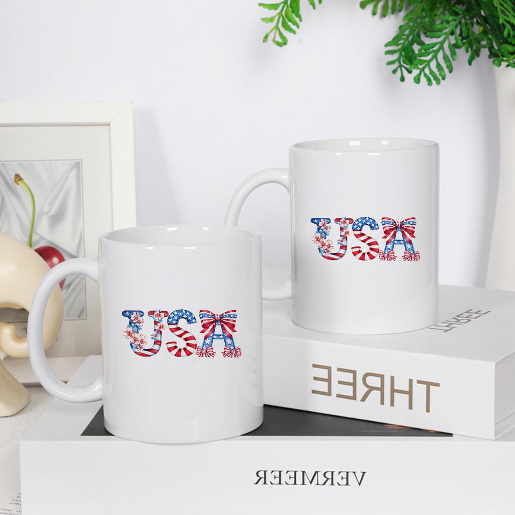 3d Print Independence Day Series 11oz Sublimation Ceramic Coffee Mug Animal Pattern Kitchen/Office Drinkware Holiday Gifts